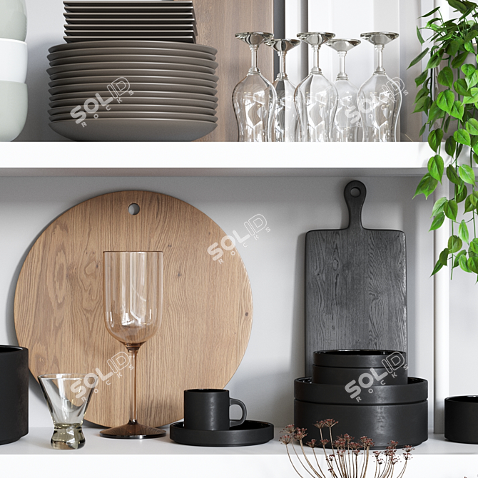  Versatile Kitchen Accessories Set 3D model image 4