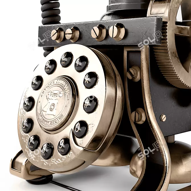 Retro Dial Phone 3D Model 3D model image 8