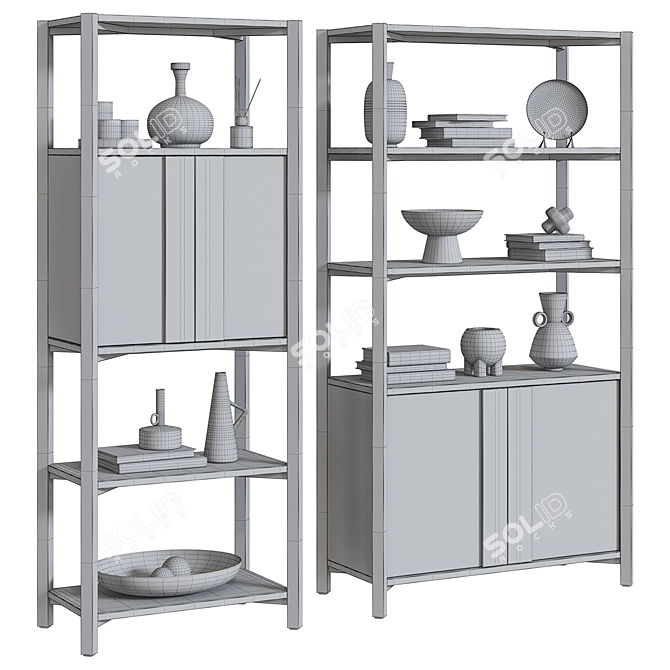 Vertex Bookcase by Crate&Barrel 3D model image 3