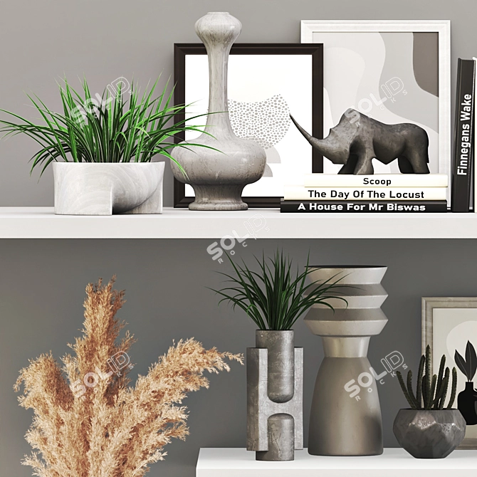 Abstract Decorative Ornament Set 3D model image 4