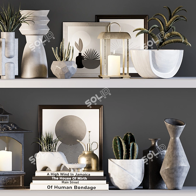 Abstract Decorative Ornament Set 3D model image 10