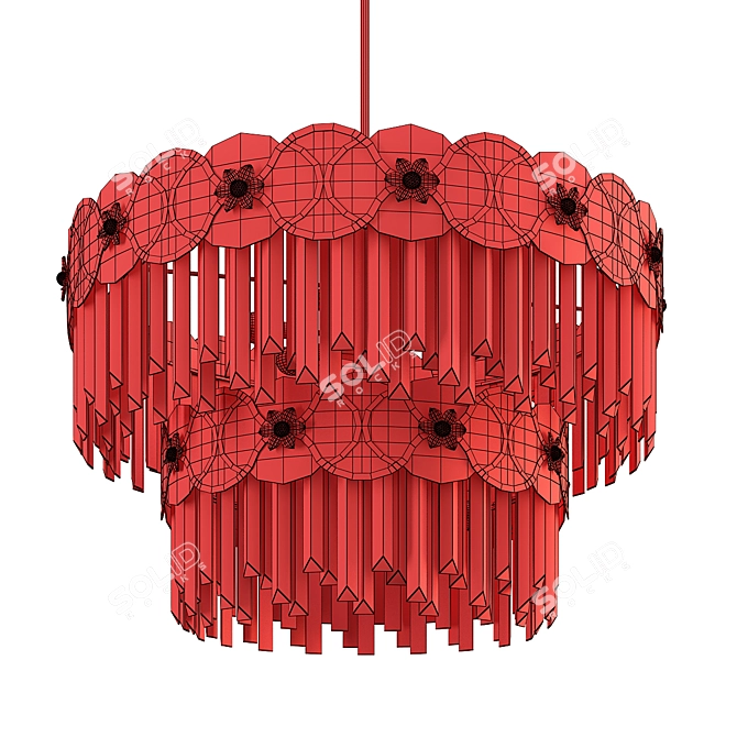 Luxury LED Crystal Chandelier 3D model image 2