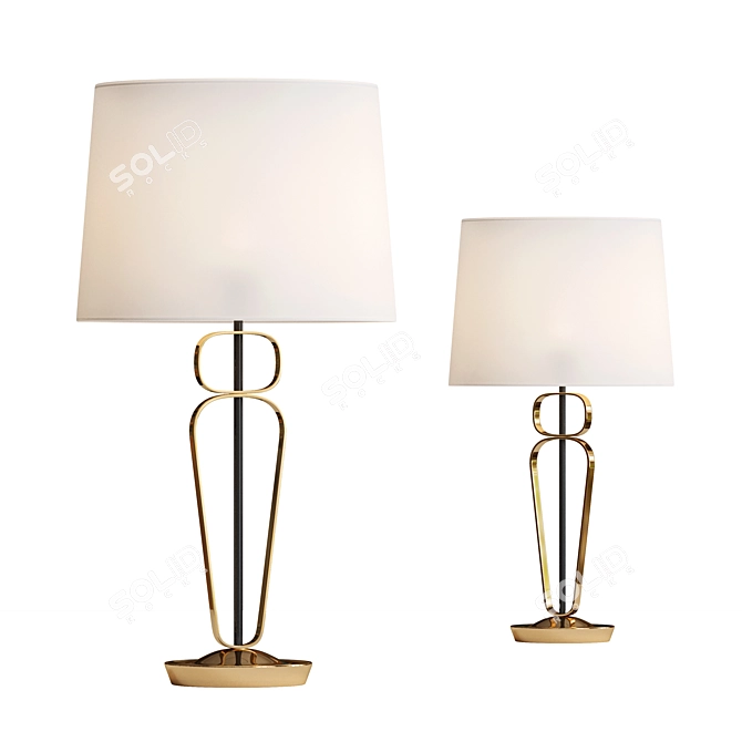 Elegant Valda Table Lamp 3D model image 1