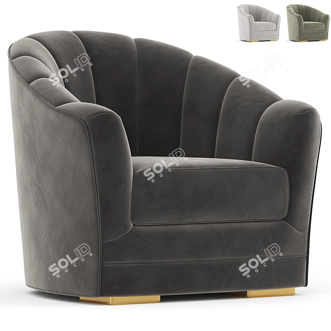 Modern Diamond Armchair 3D Model 3D model image 1