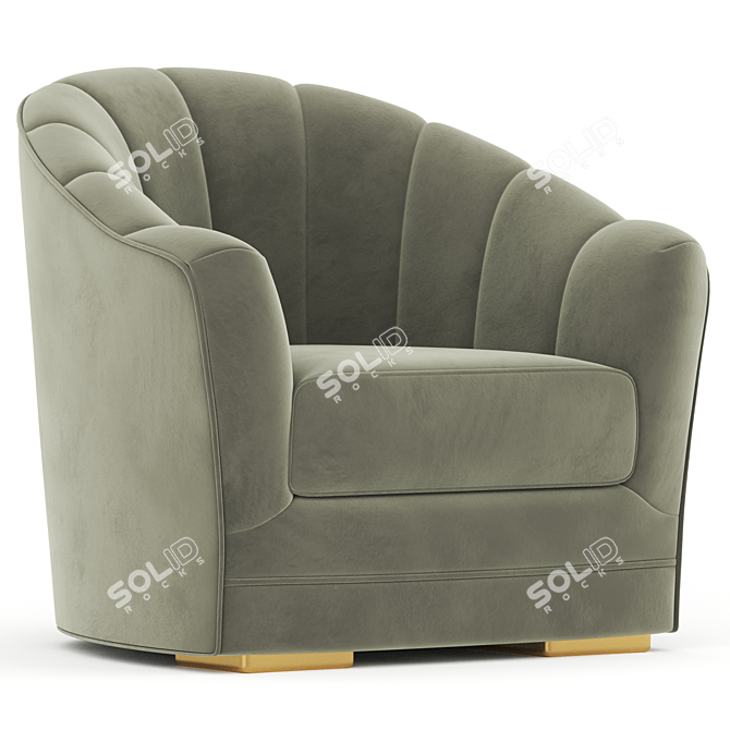 Modern Diamond Armchair 3D Model 3D model image 2