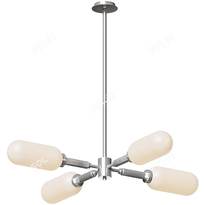 Urban Industrial Cylinder Pendant Light 3D model image 3