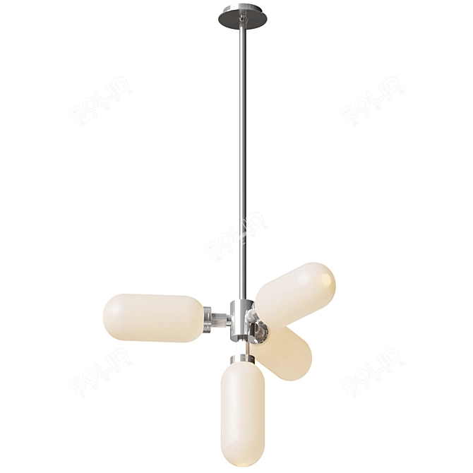 Urban Industrial Cylinder Pendant Light 3D model image 4