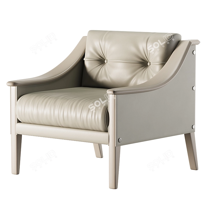 DEZZA Armchair, Low Poly, 3Ds Max 3D model image 2