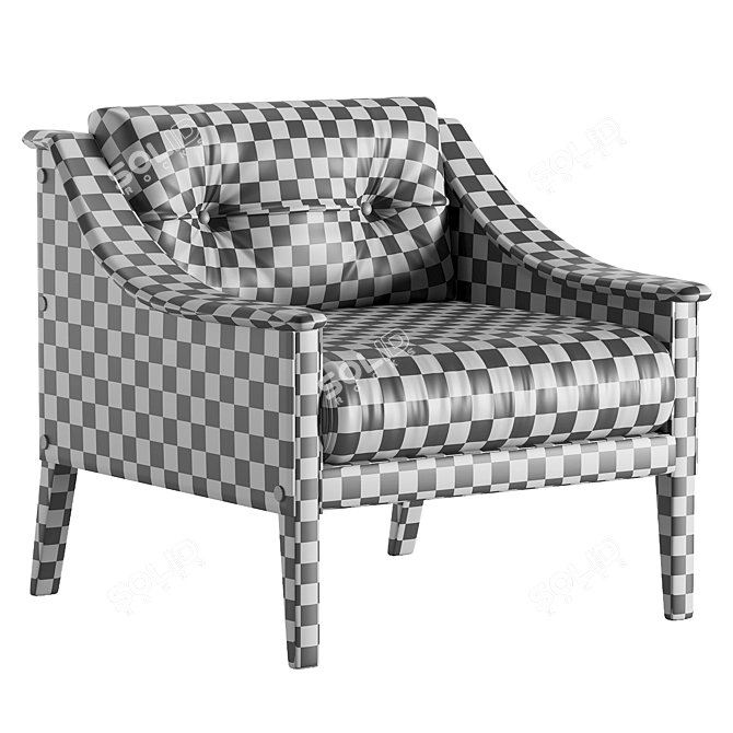 DEZZA Armchair, Low Poly, 3Ds Max 3D model image 4