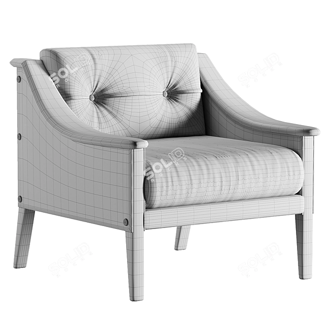 DEZZA Armchair, Low Poly, 3Ds Max 3D model image 5