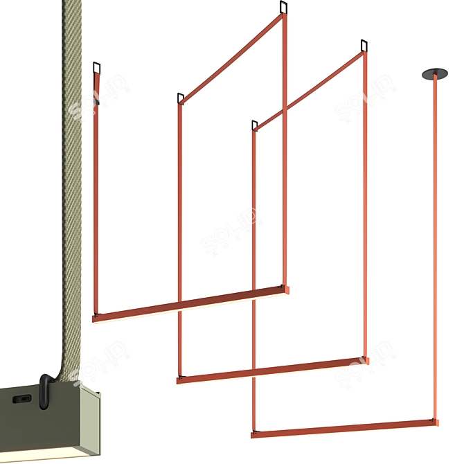 Sleek Vibia Linear Diffuser 3D model image 1