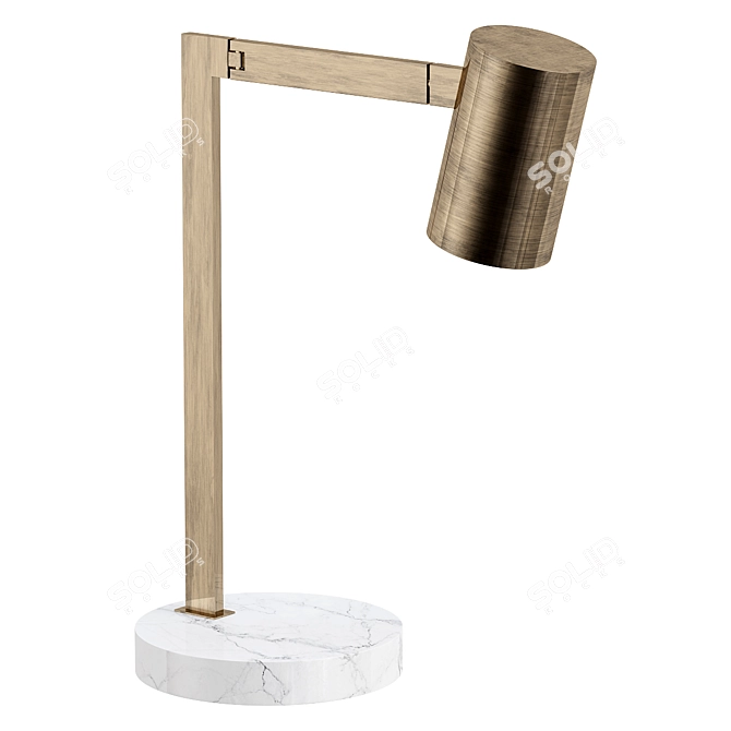 Stone-Inspired Modern Desk Lamp 3D model image 1