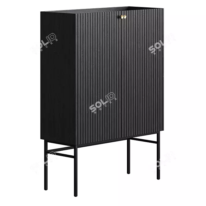  Black Acrylic Halifax Cabinet 3D model image 1