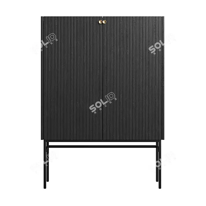  Black Acrylic Halifax Cabinet 3D model image 2