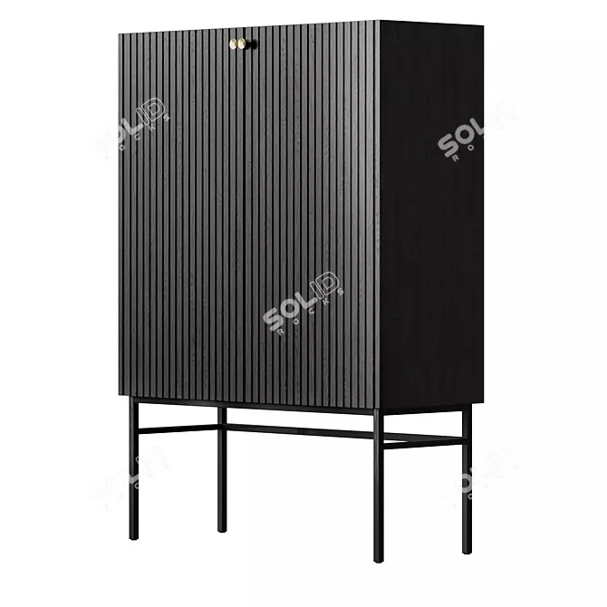  Black Acrylic Halifax Cabinet 3D model image 3