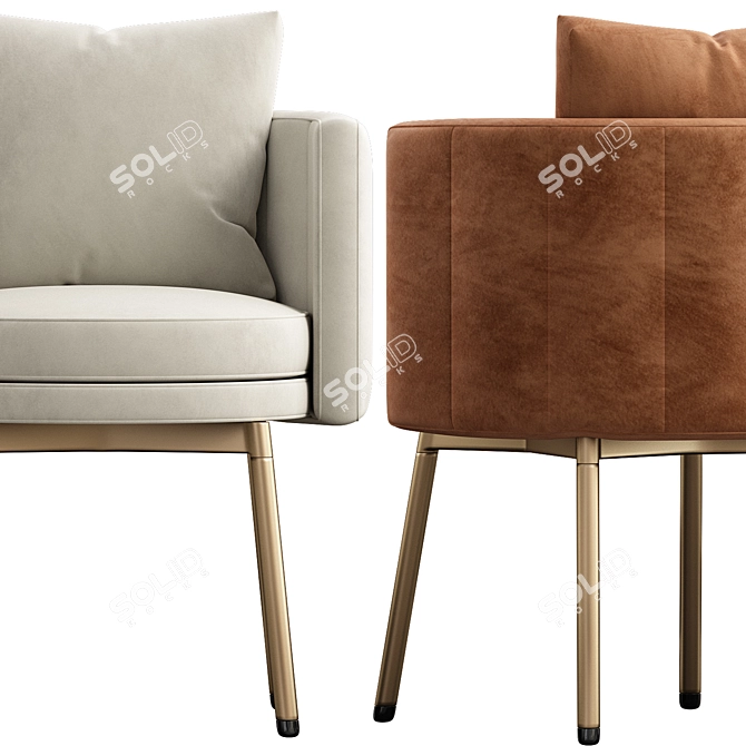  Minotti Torii Chair 2015 Model 3D model image 6