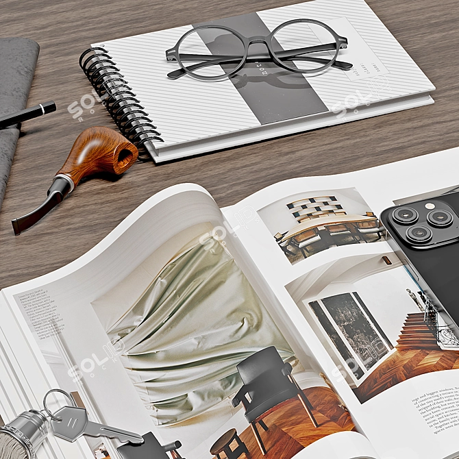 Elegant Decor Set with 27 Pieces 3D model image 4