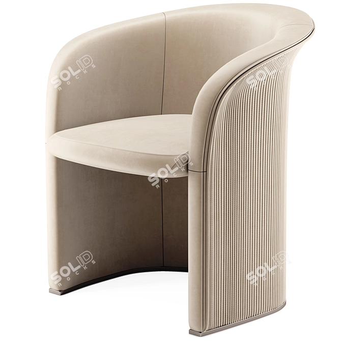 Elegant Visionnaire Carmen Padded Chair 3D model image 1