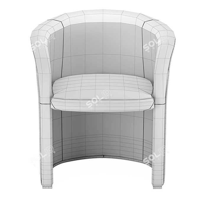 Elegant Visionnaire Carmen Padded Chair 3D model image 3