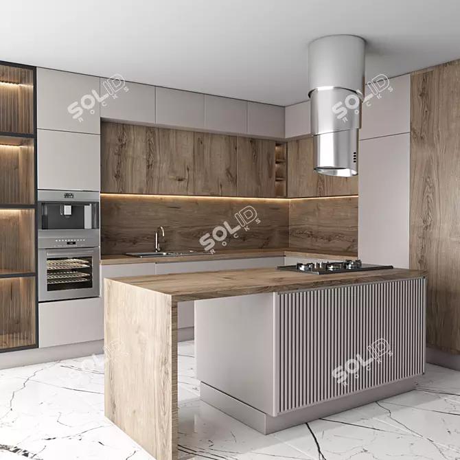 Kitchen Set 3DS Max 2015 3D model image 2