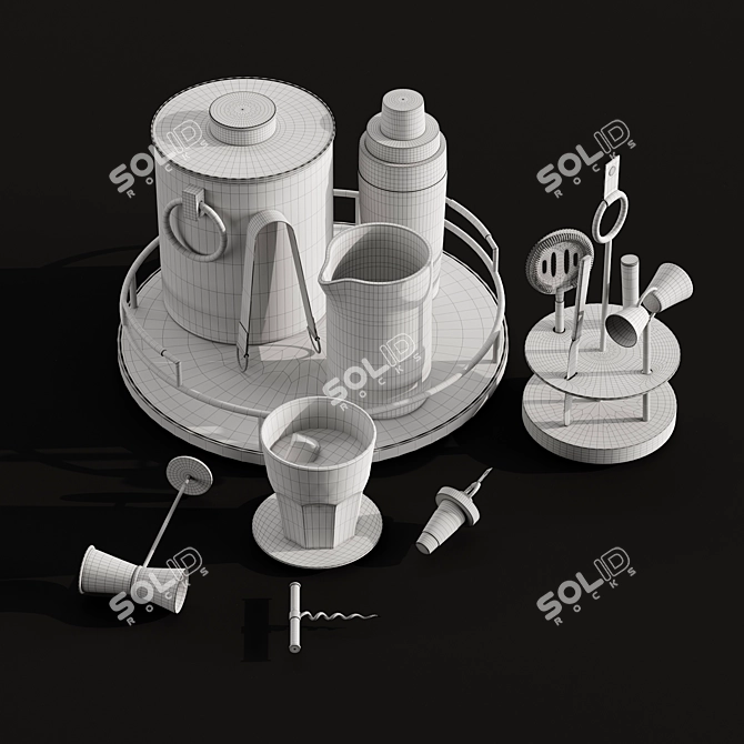 Bar Essentials Accessory Set 1 3D model image 5