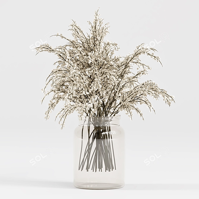 Elegant Glass Vases Decor Bundle 3D model image 4