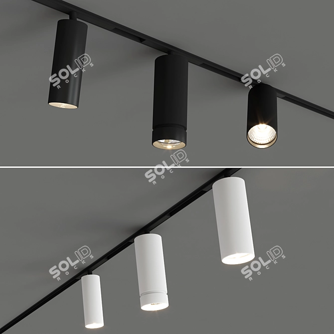 Architectural LED Recessed Track Light 3D model image 2