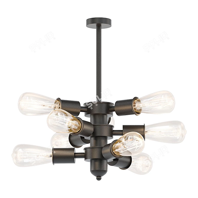 Industrial Steam Pendant Light 3D model image 1