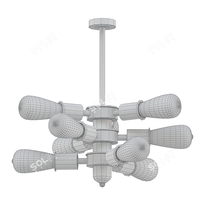 Industrial Steam Pendant Light 3D model image 2