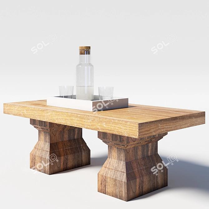 Title: Eco-style Coffee Table 3D model image 1