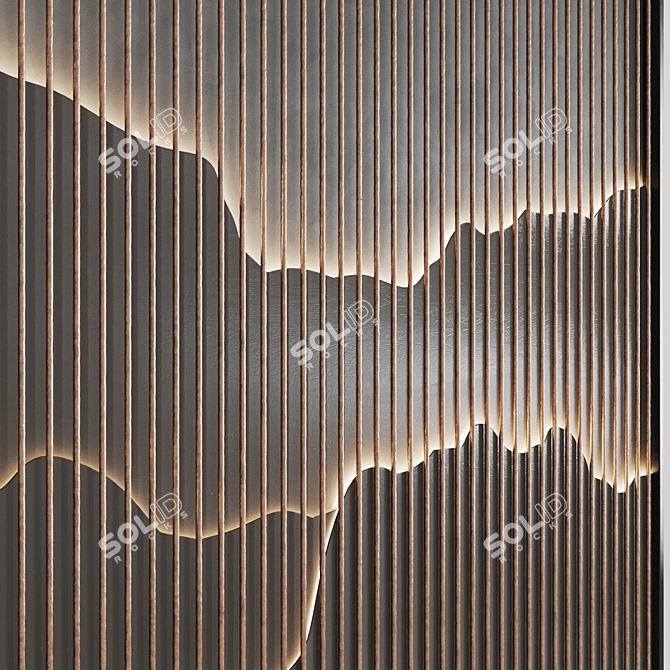 Decorative Wall Panel Set 3D model image 3