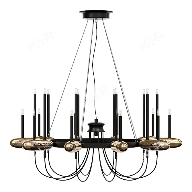 HELIUM Postmodern Style Chandelier 3D model image 1