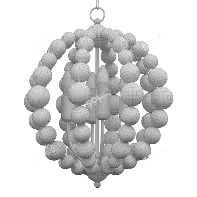 Bamboo Glow Pendant Light 3D model image 2