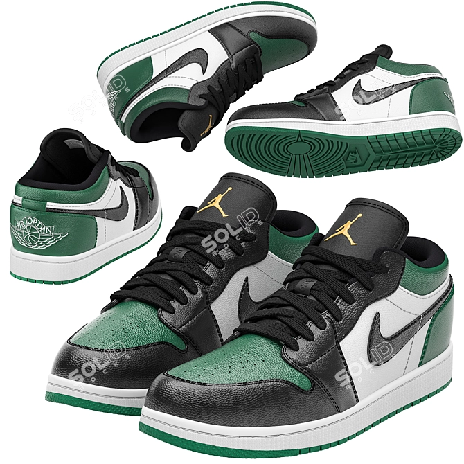 Jordan Low Green 3D Model 3D model image 1