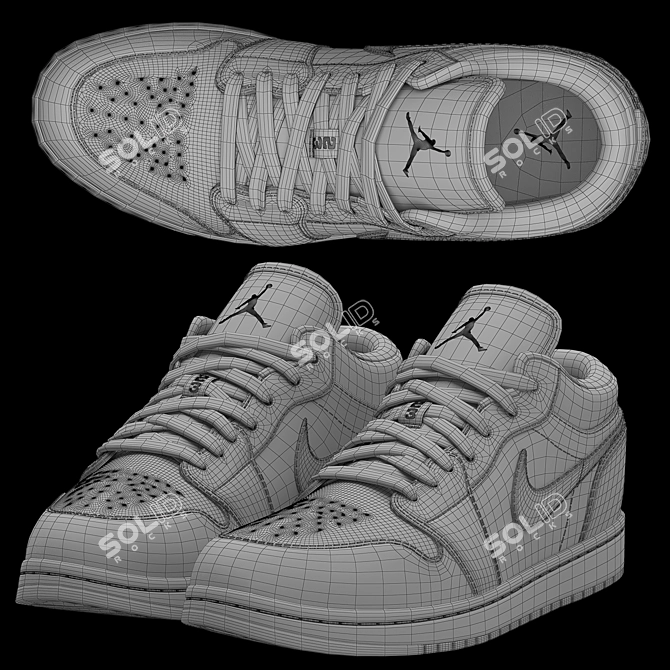 Jordan Low Green 3D Model 3D model image 5