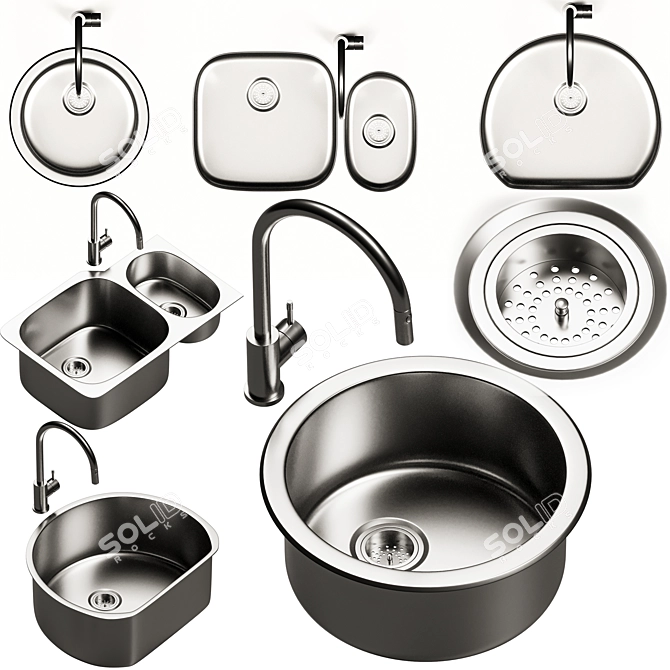 KOHLER UNDERTONE Sink Set -2 3D model image 1