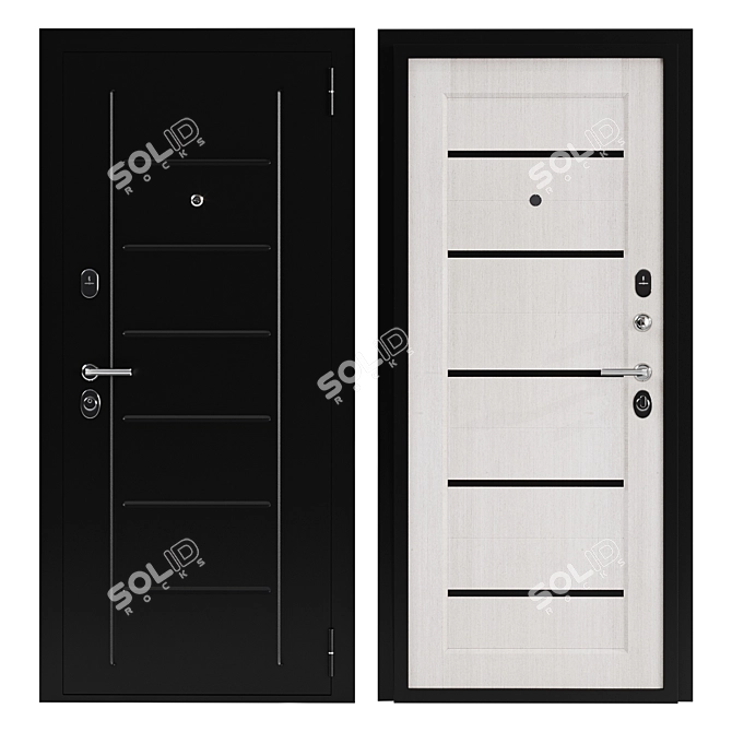 Born Metal Entry Door 3D model image 2