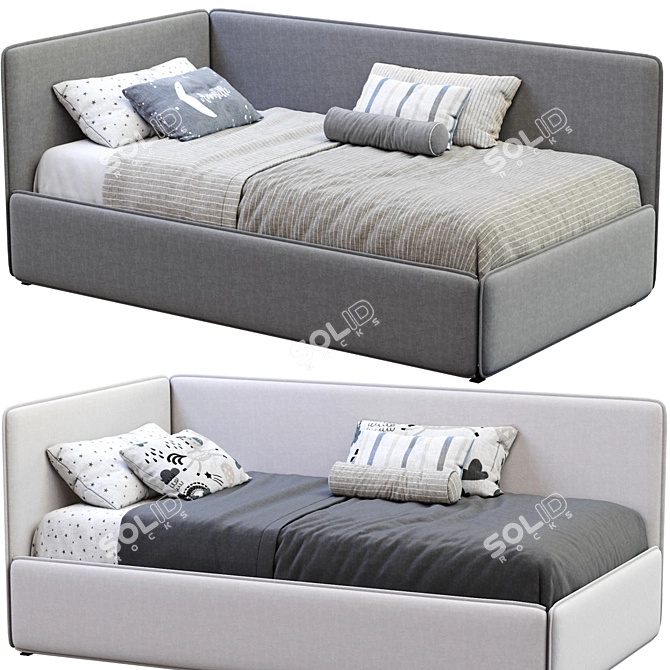 Modern Single Bed by Bonaldo 3D model image 1