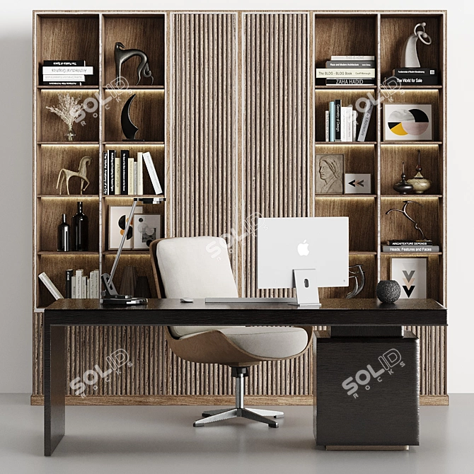 Sleek Office Setup Bundle 3D model image 1