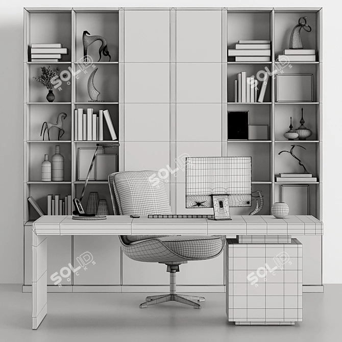 Sleek Office Setup Bundle 3D model image 5