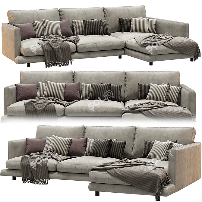 Elegant Flexform Long Island Chaise 3D model image 1