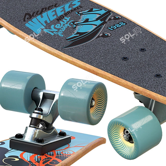 Skateboard 2013 Model Kit 3D model image 7