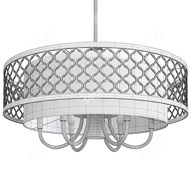 Elegance Defined: Livex Gold Chandelier 3D model image 2