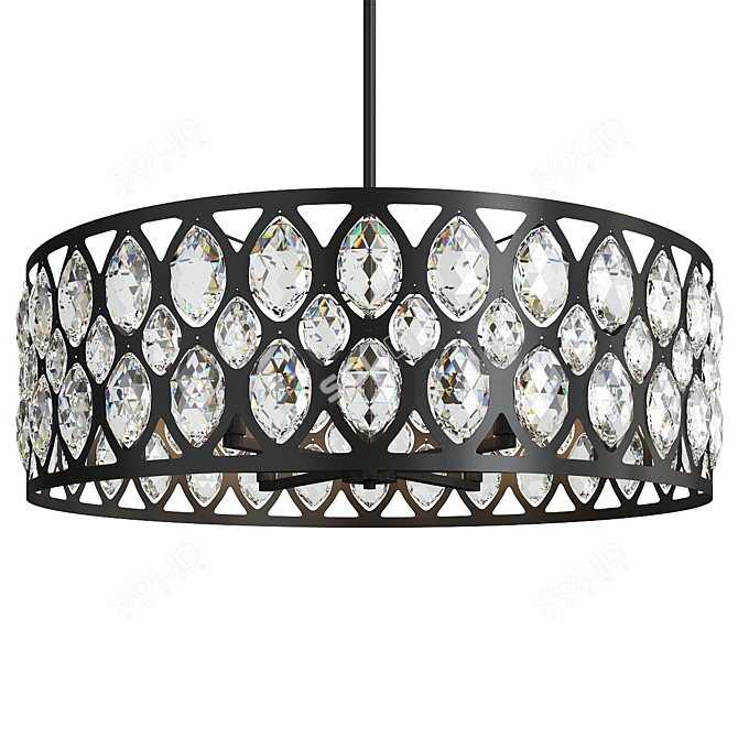 Dealey 8-Light Chandelier by Z-Lite 3D model image 1