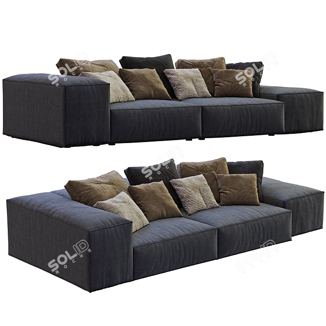 Modern Modular Sofa Living Divani 3D model image 2