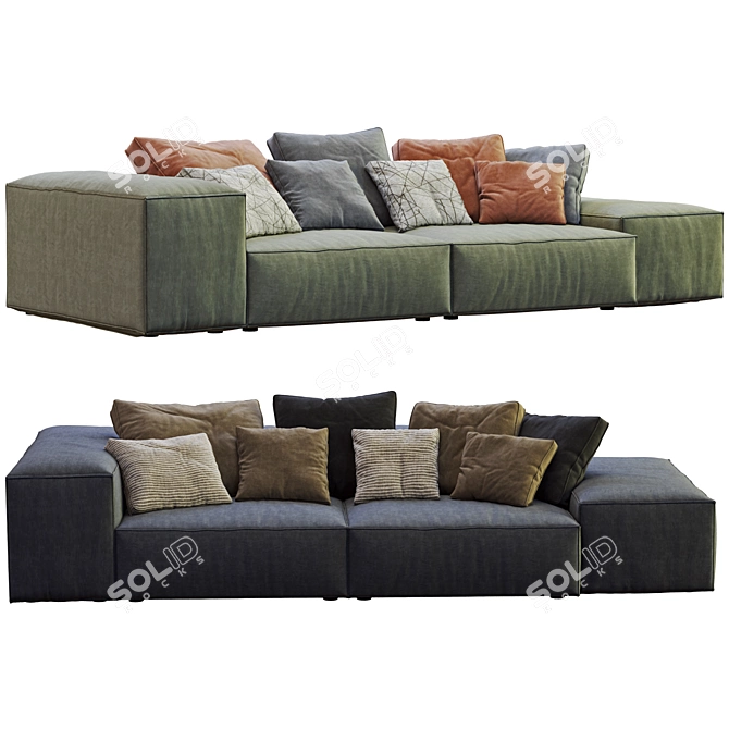 Modern Modular Sofa Living Divani 3D model image 3