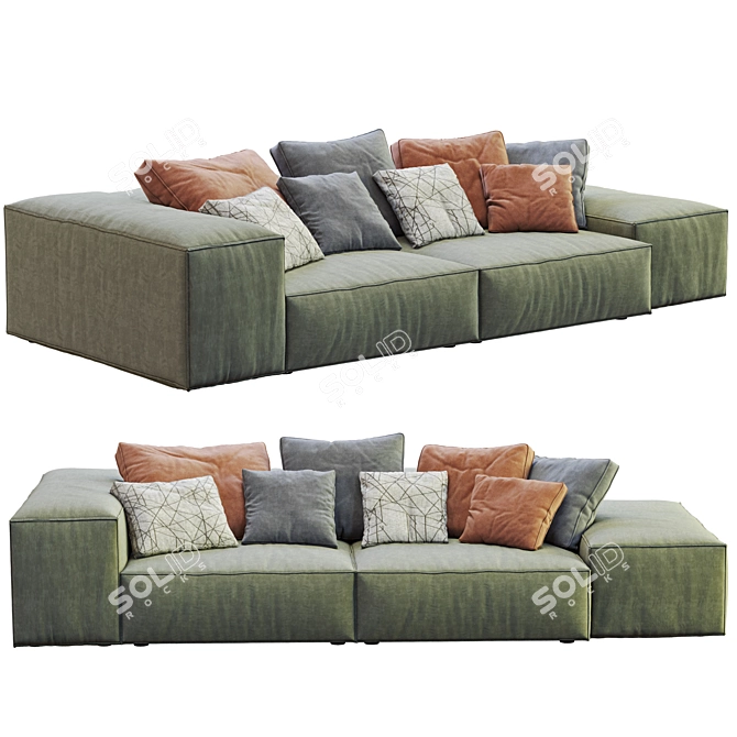 Modern Modular Sofa Living Divani 3D model image 4