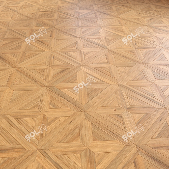 Wooden Floor 3D Model Kit 3D model image 4