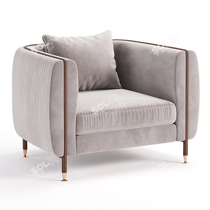Modern Barlow Armchair Design 3D model image 2