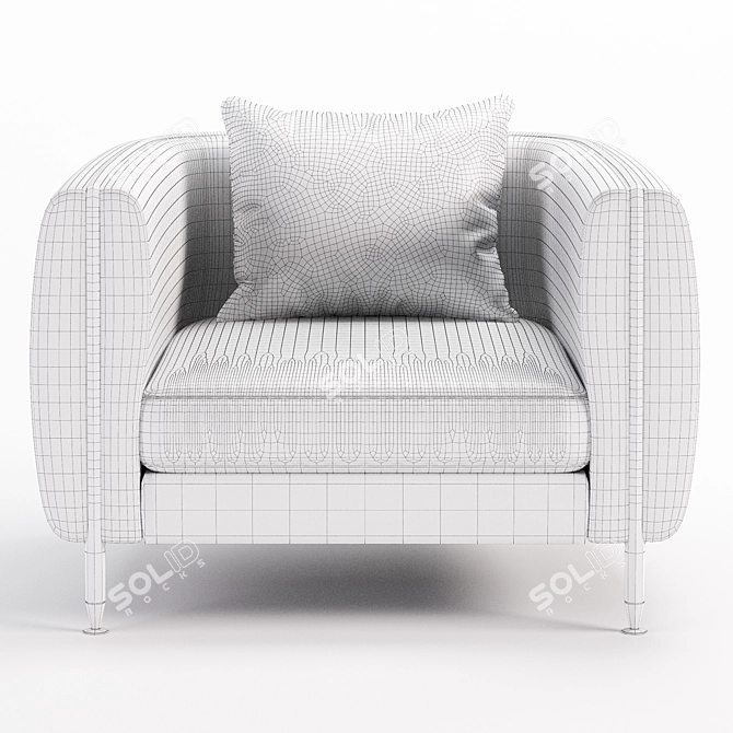 Modern Barlow Armchair Design 3D model image 5